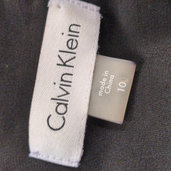 Calvin Klein Black Ruched Front Dress Size 8 - Picture 5 of 7